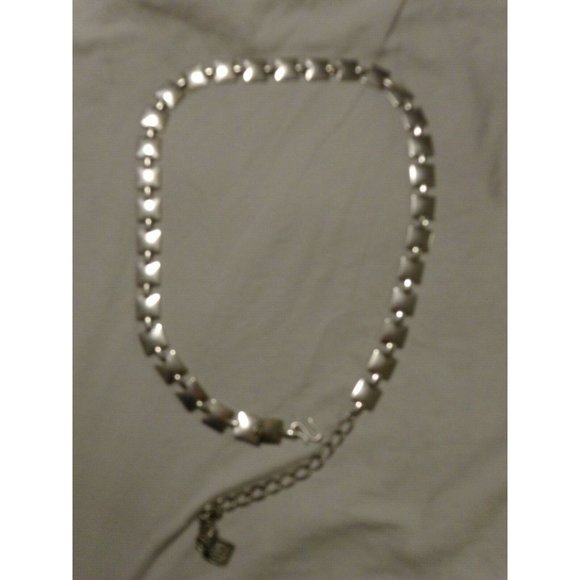 Vintage LIZ CLAIBORNE Brushed Silver Chain Link BELT Boho Gypsy Ladies Sz M - Picture 1 of 6